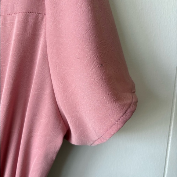 Pink Button-Down Flutter Sleeve Dress | Large - Picture 6 of 6